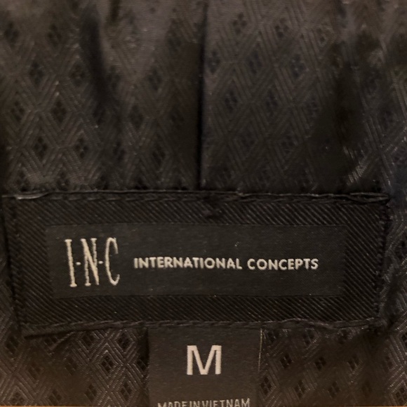 INC Mens Soft Holiday Burgundy Blazer Sport Coat Sz. M 2 Button Modern Tailored - Picture 8 of 11